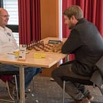 Brett 4: links IM Karsten Volke (Elo 2473) gegen FM David Ortmann (Elo 2312)© Jürgen Koch