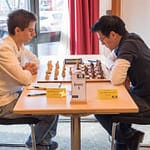 Brett 5: links IM Jadranko Plenca (Elo 2446) gegen Thanh Kien Tran (Elo 2224)© Jürgen Koch