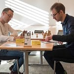 Brett 6: links FM Jens Hirneise (Elo 2350) gegen Karsten Schuh (Elo 2219)© Jürgen Koch