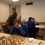 Brett 6: Karsten Schuh (Elo 2219) gegen IM Illya Mutschnik (Elo 2434)