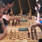 David Ortmann (links) gegen GM Pentala Harikrishna