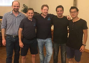 von links: Samuel Schröter, Valentin Kuklin, David Ortmann, Branimir Vujic und Than Kien Tran