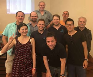 Von links: Mario Born, Ganokorn Ganser, Samuel Schröter, Valentin Kuklin, Hans-Peter Remmler, Branimir Vukic, David Ortmann, Siegfried Liebscher, Than Kien Tran, Zdravko Damjanovic